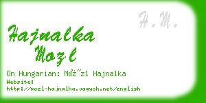 hajnalka mozl business card